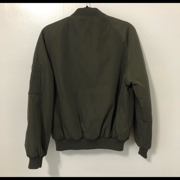 Haute Monde Khaki Bomber Jacket Sz S - Picture 2 of 4